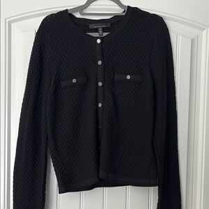White House Black Market Black Lace Cardigan